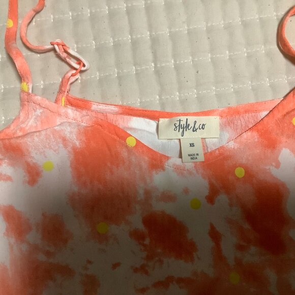Style & Co. Tank, coral color, size x-small - Picture 3 of 4